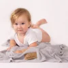 Bambusowy kocyk niemowlęcy szary 75x100 cm  | Thai - BabyMatex