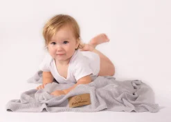 Bambusowy kocyk niemowlęcy szary 75x100 cm | Thai - BabyMatex