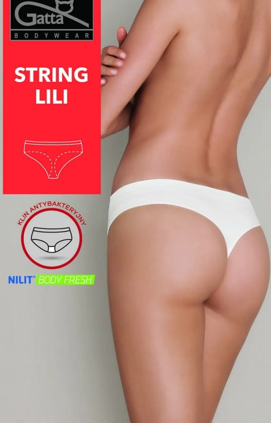 Bezszwowe stringi damskie Lili- czarne | Gatta