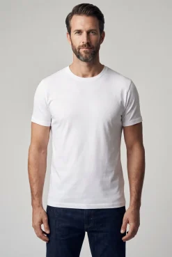 Biały T-SHIRT MĘSKI REGULAR FIT Linia Premium - Dolce Sonno