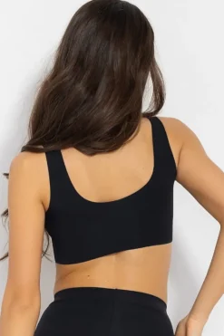 Biustonosz / top bezszwowy Feel Good Bra - Czarny | Mitex