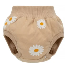 Bloomersy dla dziewczynki beżowe w stokrotki - Daisy Pinokio