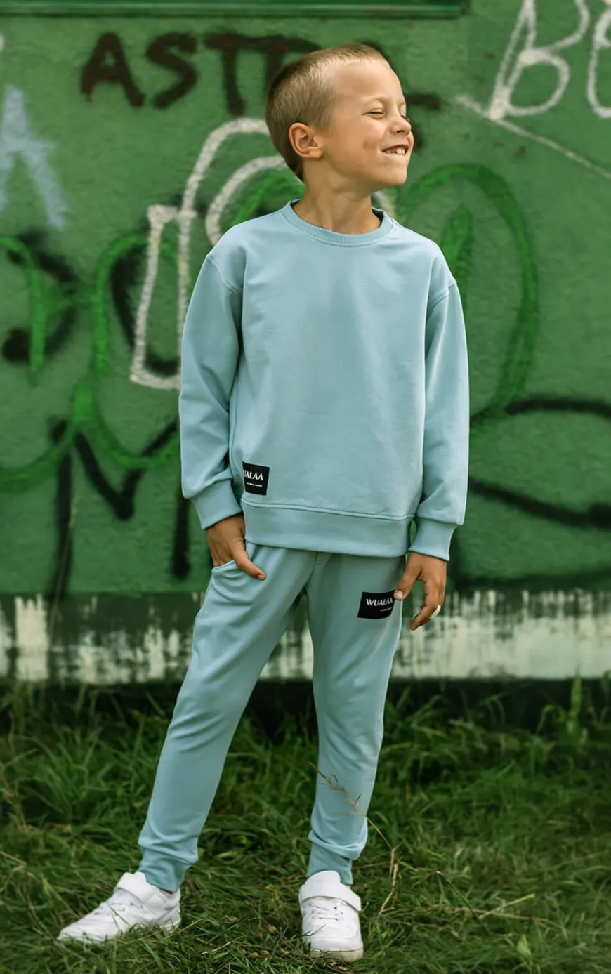 Bluza chłopięca oversize z lini basic Wally/Iceberg - Wualaa by dolce sonno
