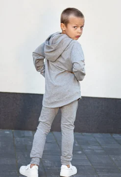 Bluza chłopięca rozpinana z kapturem Flavi/Szara - Wualaa by dolce sonno