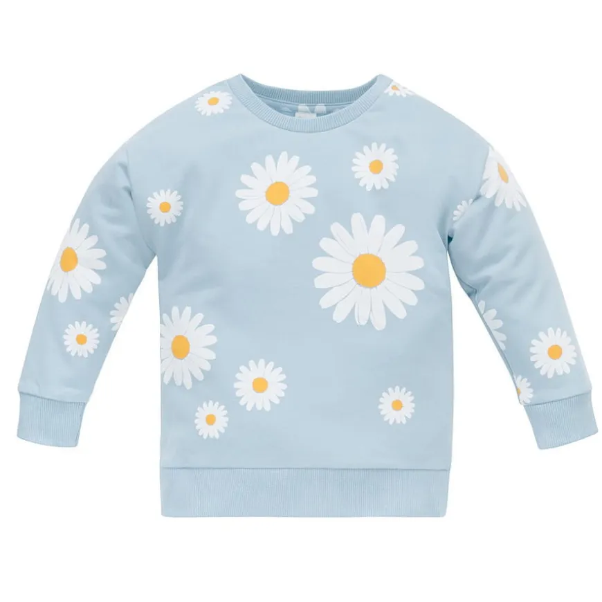 Bluza dresowa niebieska w stokrotki - Daisy | Pinokio