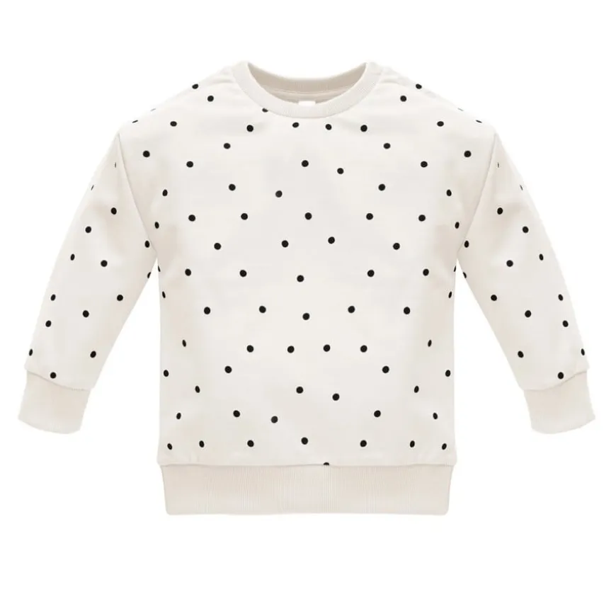 Bluza dziecięca ecru w groszki - Tres Bien | Pinokio