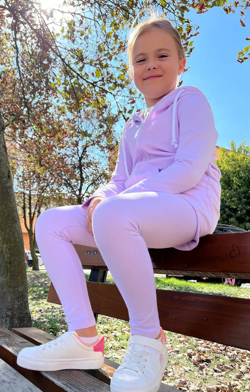 Bluza dziewczęca z kapturem rozpinana Cocco/Lilac - Wualaa by dolce sonno