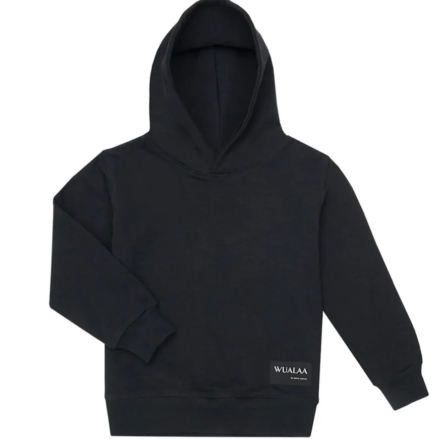 Bluza z kapturem dla chłopca Chilly/Czarna - Wualaa by dolce sonno