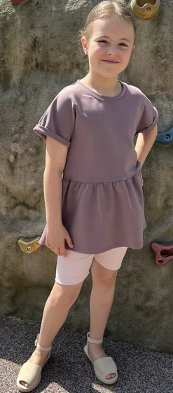 Bluzka dziewczęca Long z baskinką Candy/Moor Summer Girl - Wualaa by dolce sonno