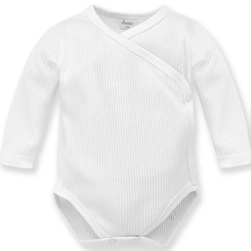 Body kopertowe z długim rękawem Prążek White - Lovely Day | Pinokio