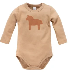 Body z długim rękawem brązowe z konikiem Wooden Pony | Pinokio