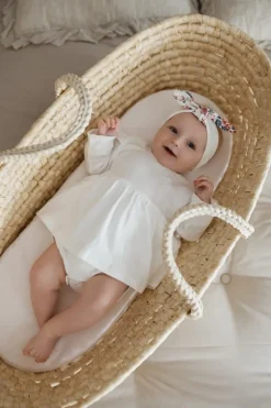 Body z sukienką dla niemowlaka białe - Dolce Sonno