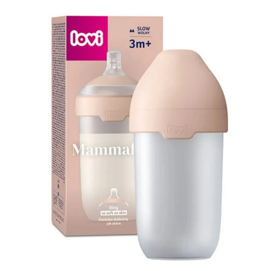 Butelka do karmienia, antykolkowa Mammafeel 250ml + smoczek 3+ | Lovi 21/596