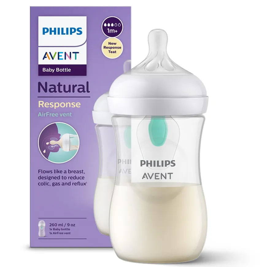 Butelka do karmienia, antykolkowa Philips Avent Natural Responsywna 260ml + smoczek 1m+