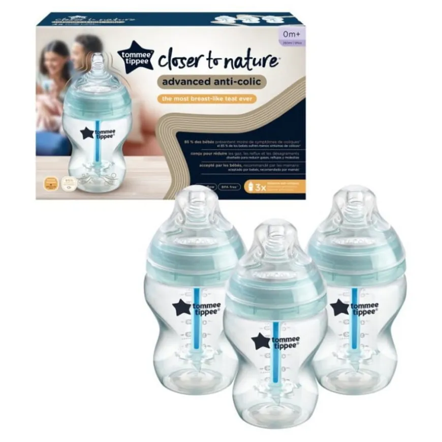 Butelka do karmienia Closer to Nature anti-colic 3x260ml | Tommee Tippee