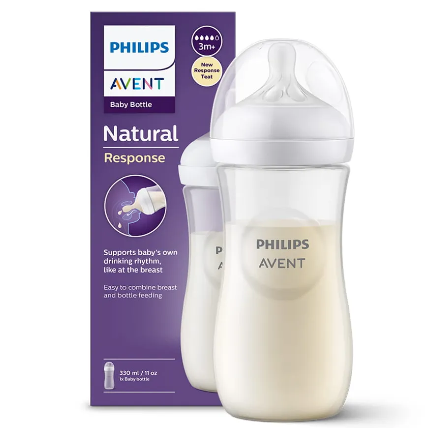 Butelka do karmienia Philips Avent Natural Responsywna 330ml ze smoczkiem 3m+