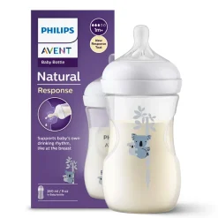 Butelka do karmienia Philips Avent Natural Responsywna dekor 260ml ze smoczkiem 1m+