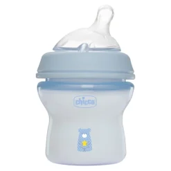 Butelka Natural Feeling plastikowa Chicco do karmienia od pierwszych dni życia 150ml Niebieska