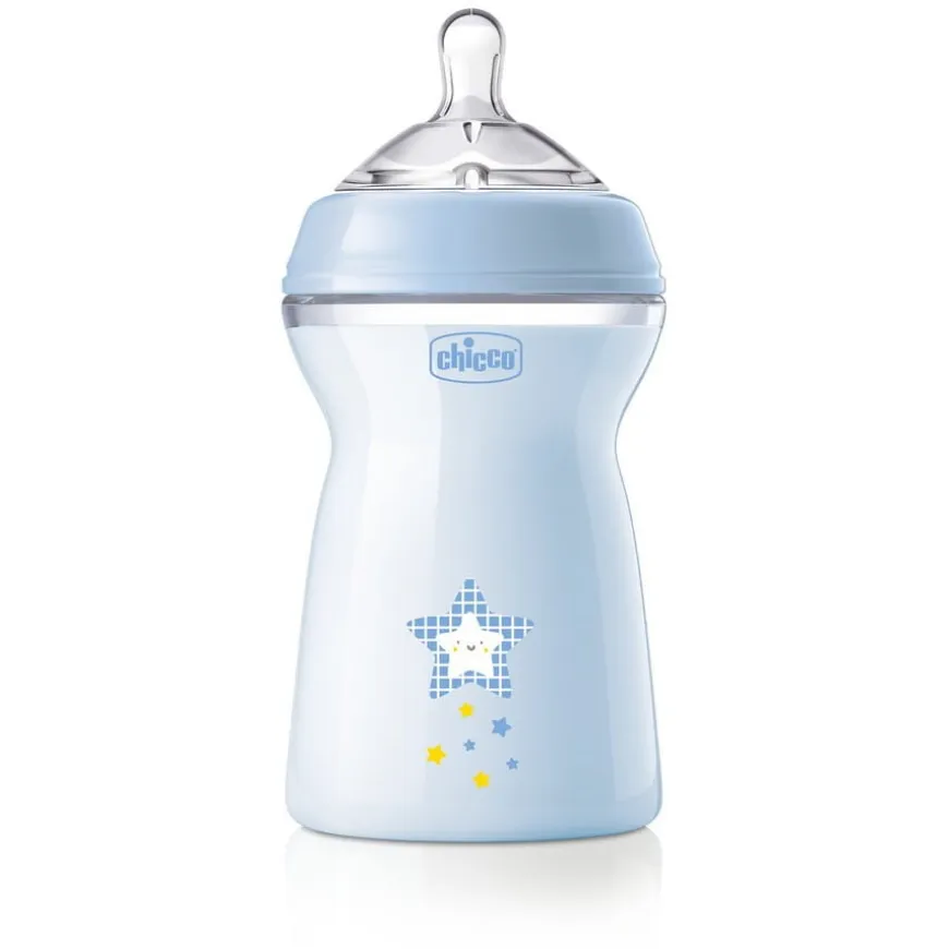 Butelka Natural Feeling plastikowa Chicco do karmienia 6 m + 330 ml Boy