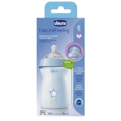 Butelka Natural Feeling plastikowa Chicco do karmienia  6 m + 330 ml Boy