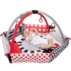 Canpol Babies Konstrastowa mata sensoryczna z pałąkami - 68/077