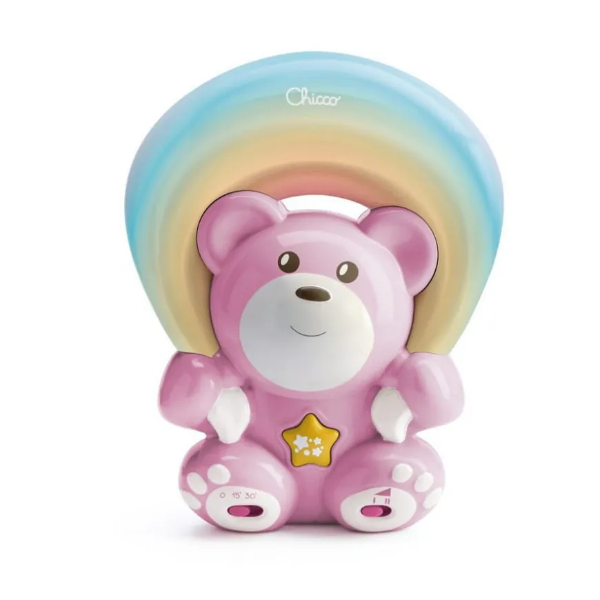 Chicco Miś z projektorem Rainbow różowy