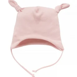 Czapka bawełniana dla niemowląt wiązana pod szyją z uszami misia Rose - Lovely Day | Pinokio