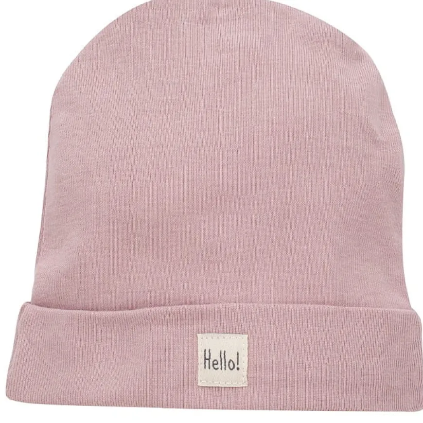 Czapka bawełniana dla niemowlaka Pink - Hello | Pinokio