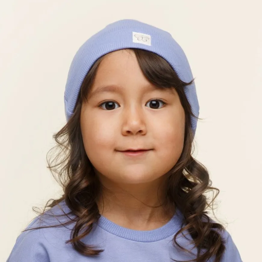 Czapka dla niemowląt i dzieci z prążka lawendowa - Imagine | Pinokio