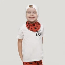 Czapka z prążka dla dzieci ecru - Let's Rock | Pinokio
