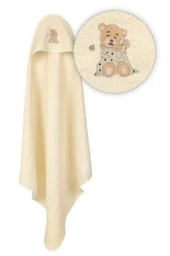 Ecru okrycie kąpielowe frotte 100x100, ecru | Maxi - BabyMatex
