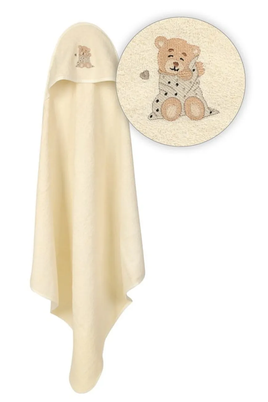 Ecru okrycie kąpielowe frotte 100x100, ecru | Maxi - BabyMatex