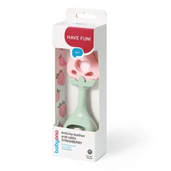 Edukacyjny gryzak z grzechotką Strawberry BabyOno 499/03