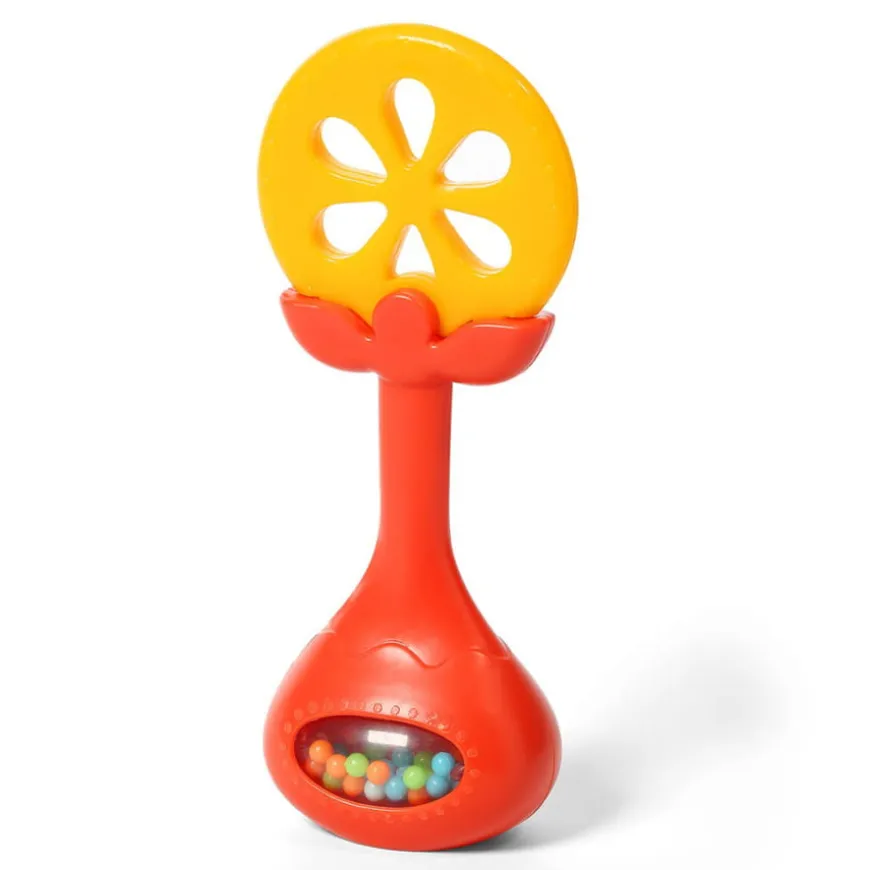 Edukacyjny gryzak z grzechotką Juicy Orange | Babyono 499/01