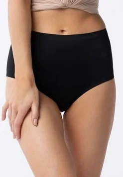 Figi damskie bezszwowe Amber Maxi - czarne | Julimex
