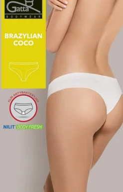 Figi damskie Brazylian Coco, białe | Gatta - 41606S