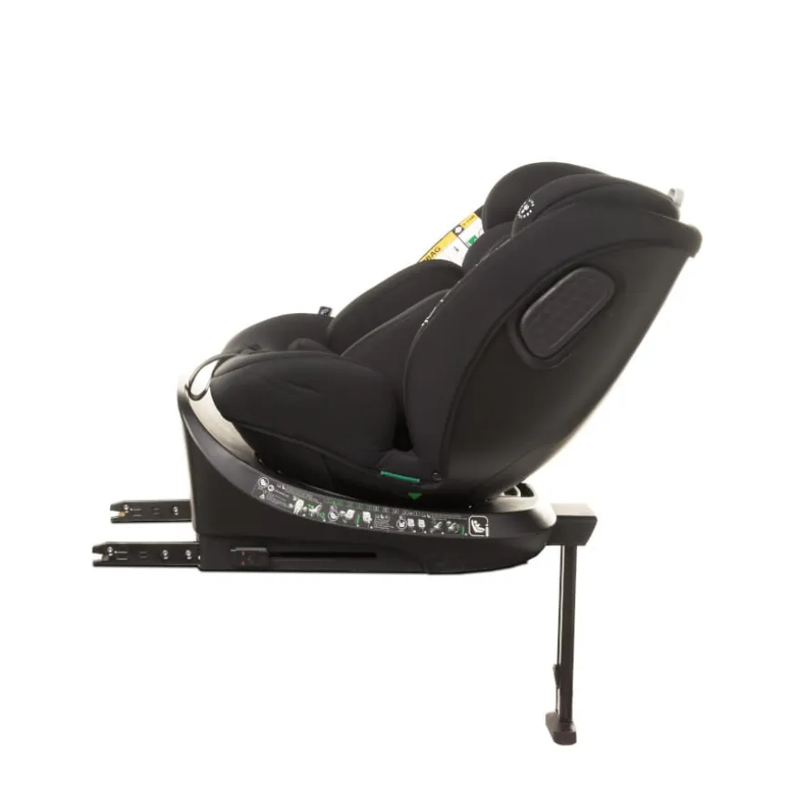 Fotelik samochodowy z obrotową bazą ENZO-FIX 40 - 150cm BLACK I-SIZE 4BABY