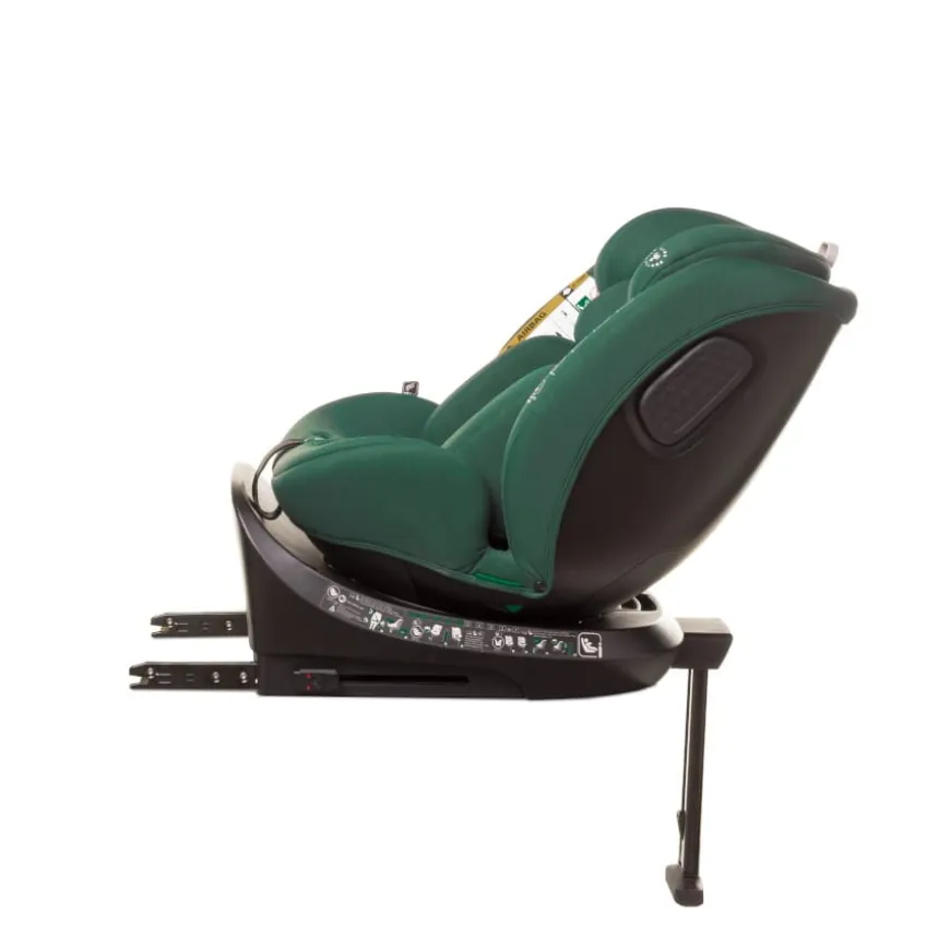 Fotelik samochodowy z obrotową bazą ENZO-FIX 40 - 150cm DARK GREEN I-SIZE 4BABY