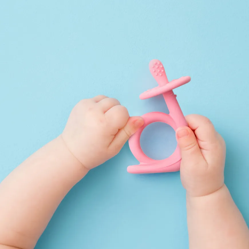 Gryzak silikonowy Ślimak Pink Akuku A0115 - Akuku