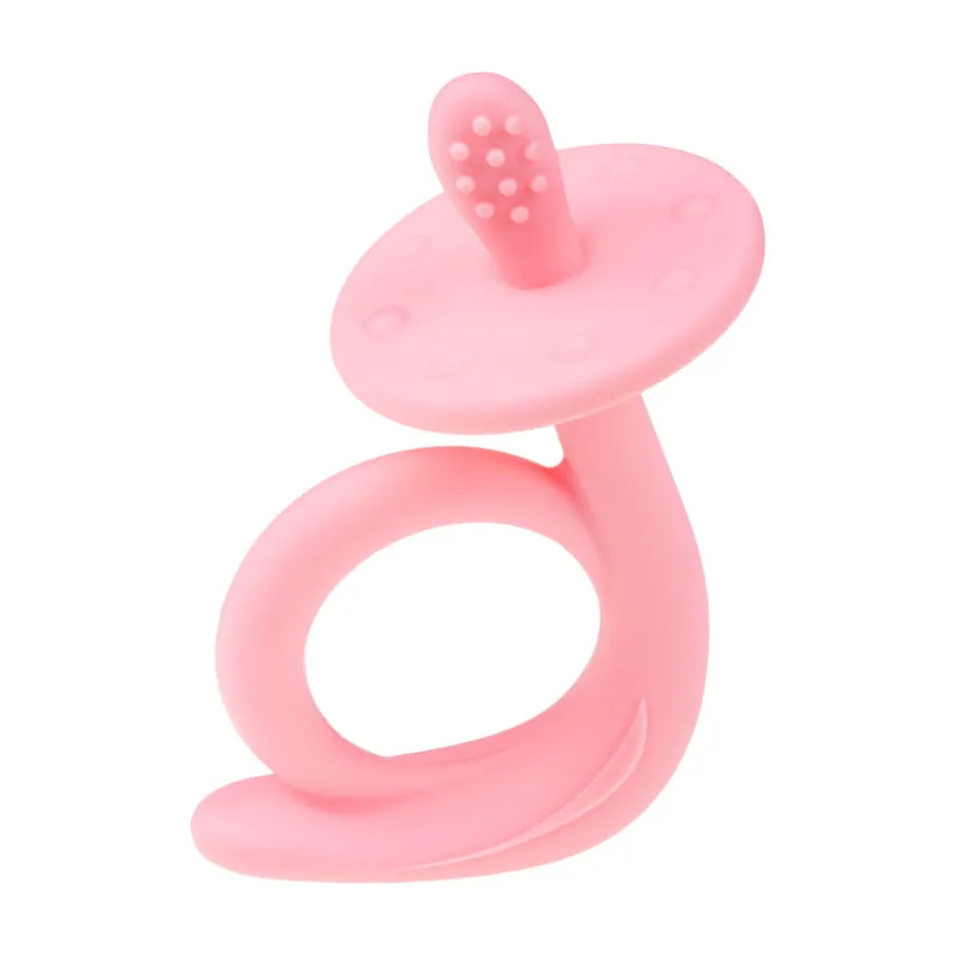 Gryzak silikonowy Ślimak Pink Akuku A0115 - Akuku