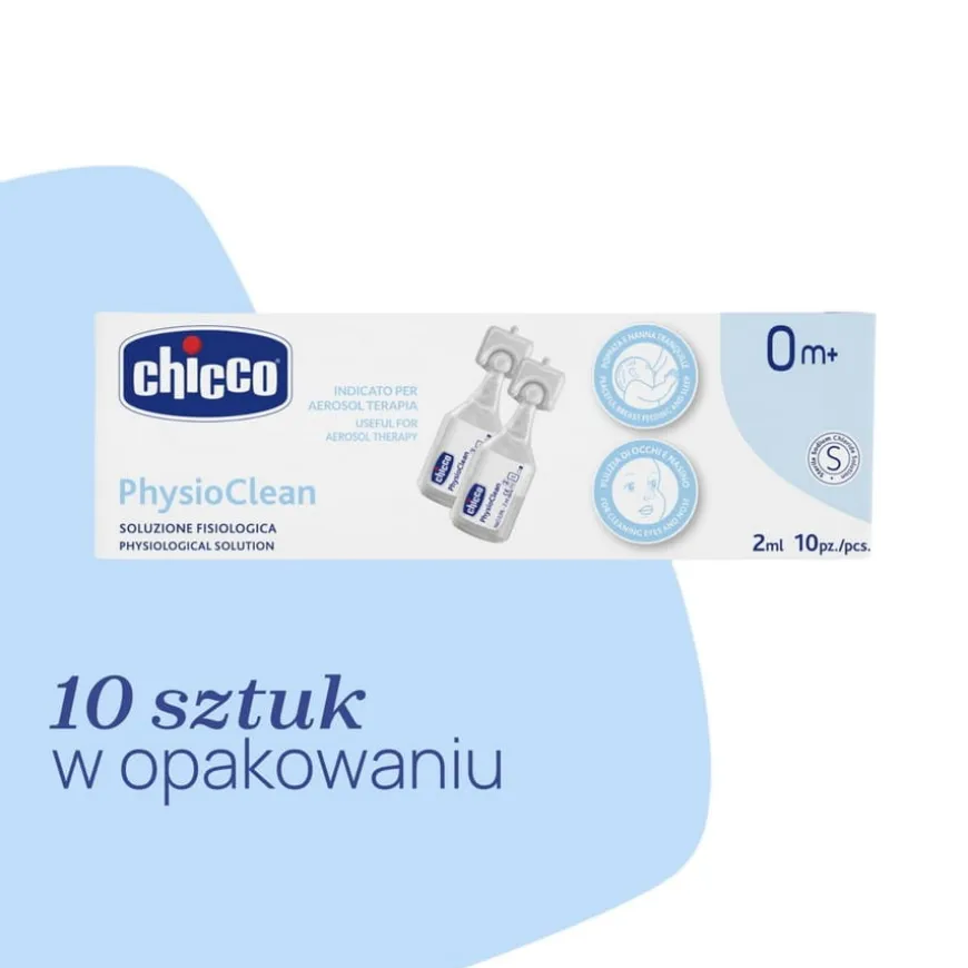 Izotoniczny roztwór soli fizjologicznej 2ml Chicco 10 ampułek