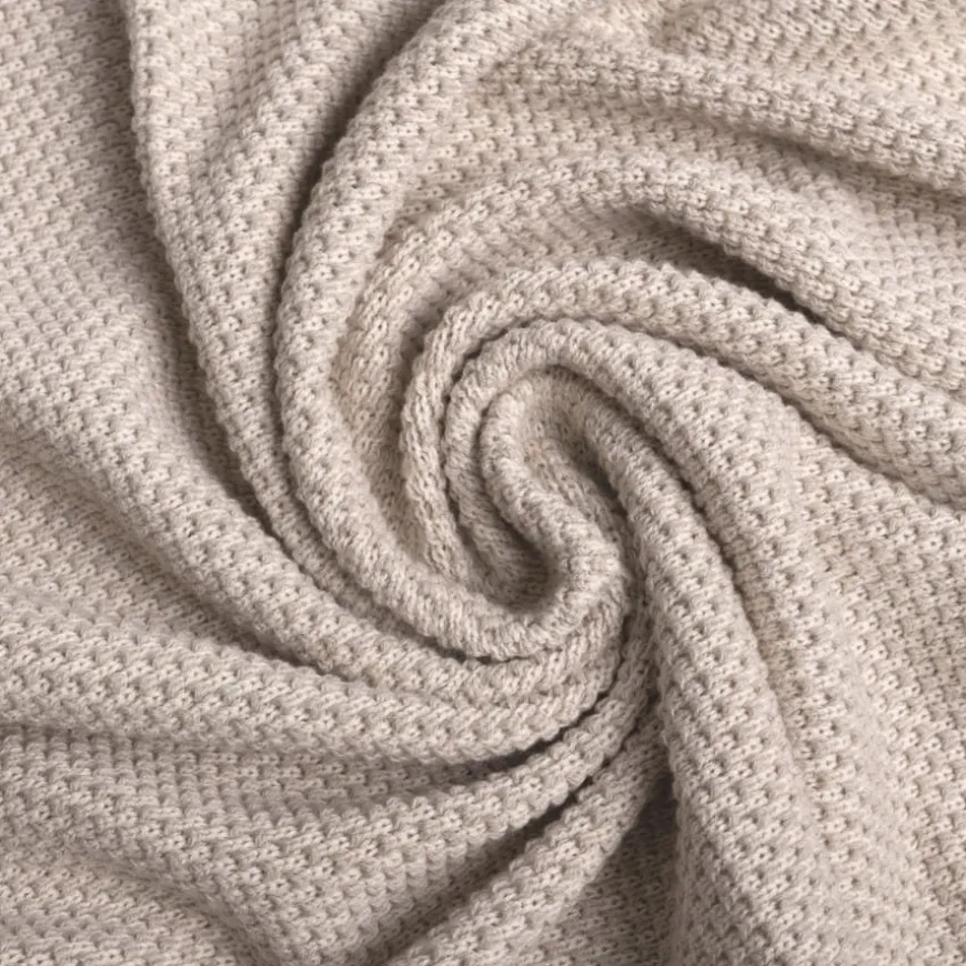 Kocyk dla niemowląt, bawełniany 80 x 100 cm Mini Rattle od BabyMatex - Beżowy