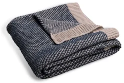 Kocyk dla niemowląt, bawełniany 80 x 100 cm Mini Rattle od BabyMatex - Granatowy