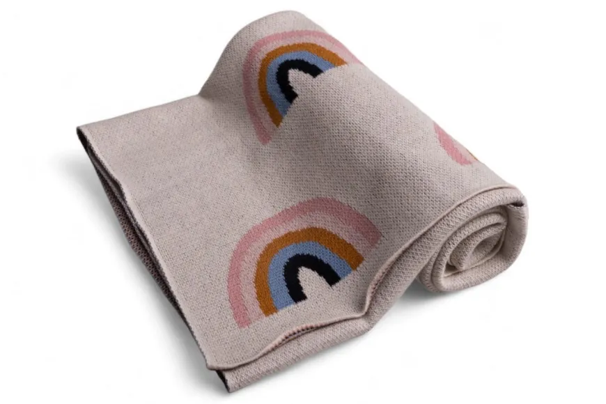 Kocyk dla niemowląt, bawełniany Rainbow 80 x 100 cm - Baby Matex TB0485_04