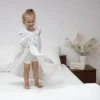 Kocyk dwuwarstwowy dla niemowląt bawełna + bambus 75x100 Jednorożec - Baby Matex