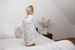 Kocyk dwuwarstwowy dla niemowląt bawełna + bambus 75x100 Jednorożec - Baby Matex
