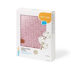 Kocyk niemowlęcy 100% Bawełna organiczna - różowy | Babyono  1647/01