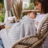 Kocyk niemowlęcy 100% Bawełna organiczna - szary | Babyono  1647/02
