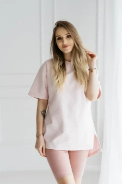 Kolarki,  krótkie legginsy prążkowane Dolly/Blush - Dolce Sonno