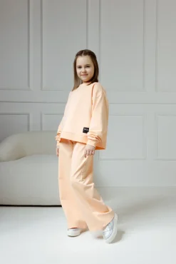 Komplet dresowy Set dla dziewczynki GRACE Orange - Wualaa by dolce sonno